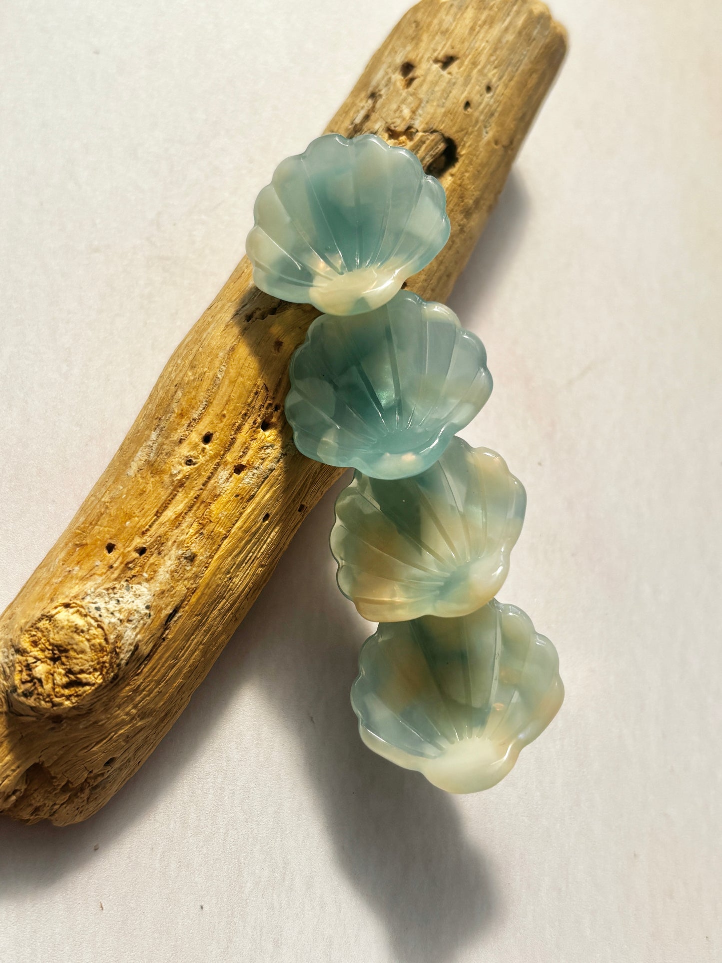 Row of Aqua Shells Hair Clip