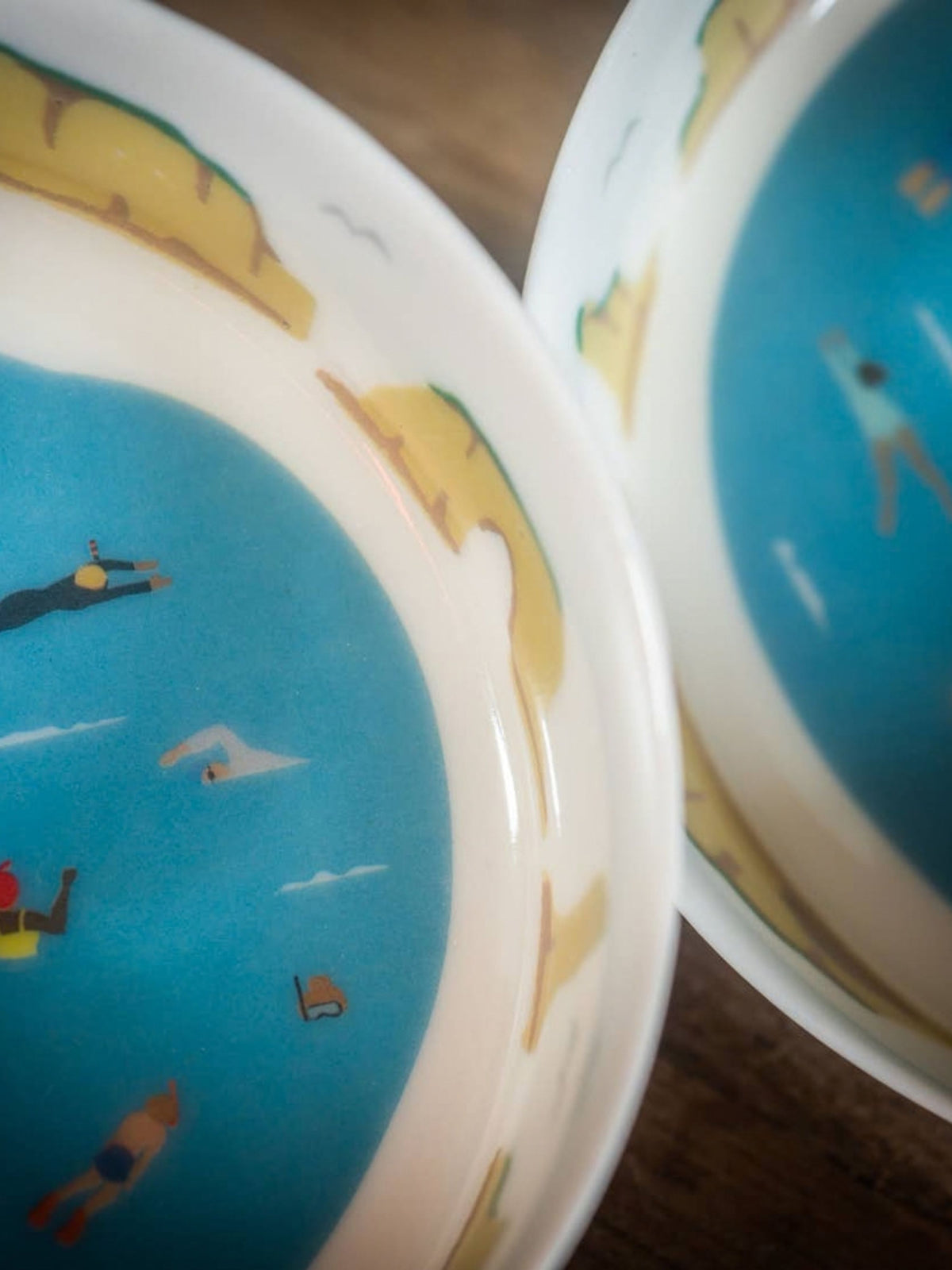 Sea Swimmers Handmade Fine Porcelain Bowl