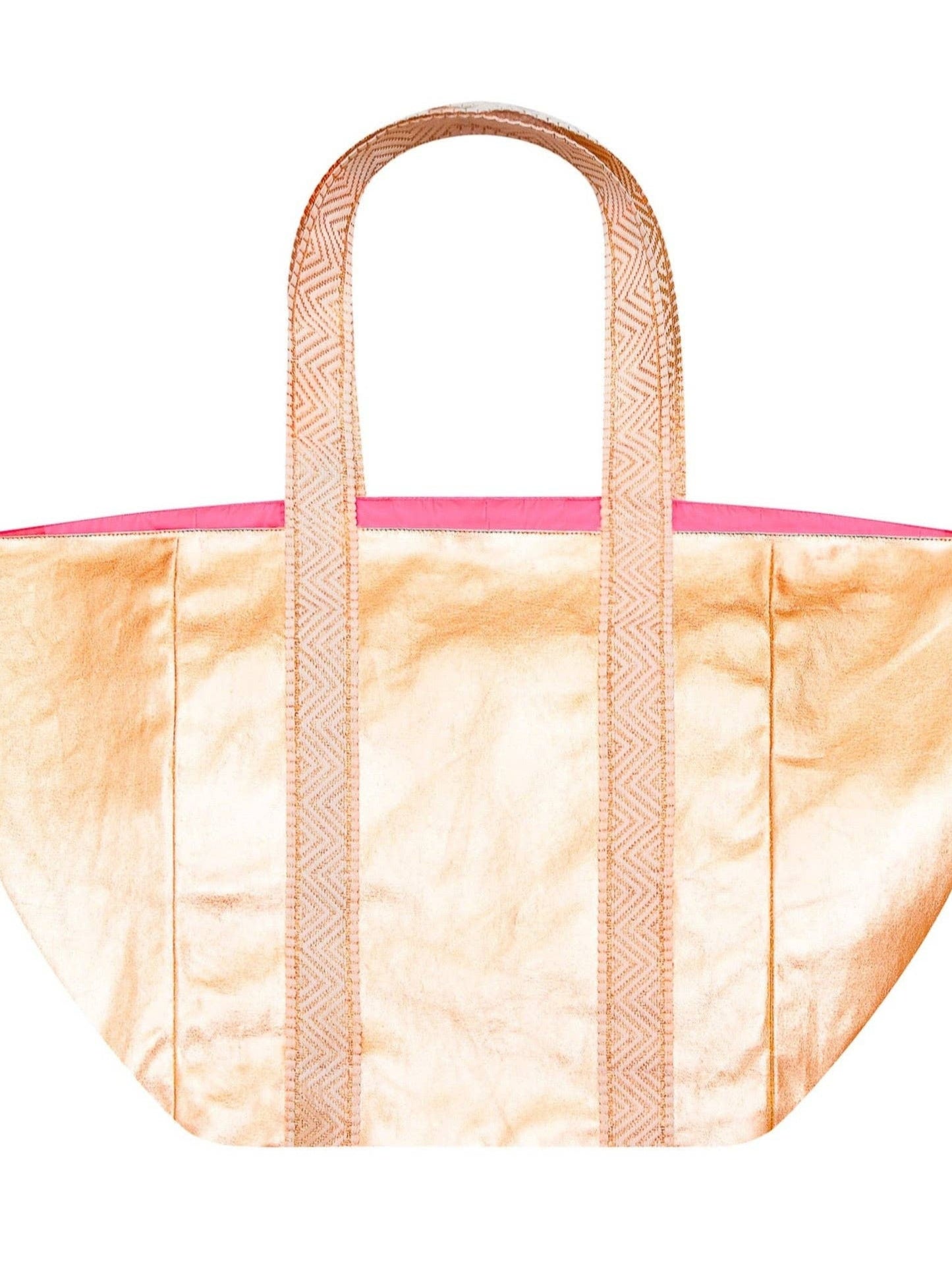 Shiny Gold Jumbo Beach Bag