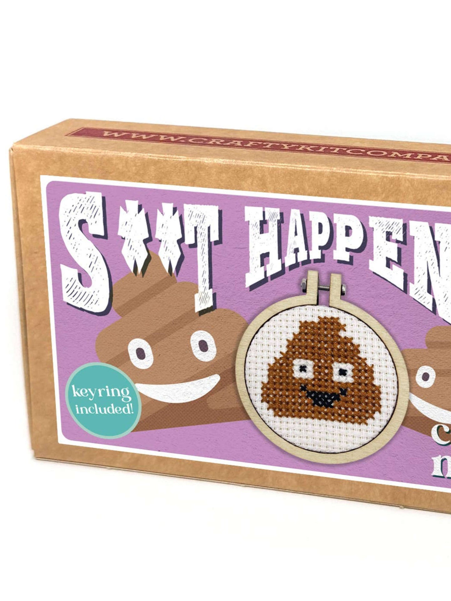 S**t happens! Mini Matchbox Cross Stitch Kit