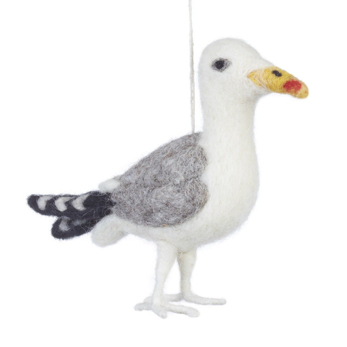 handmade Silas the Seagull felt hanging decoration quirky nautical bird ornament for coastal home decor gifts