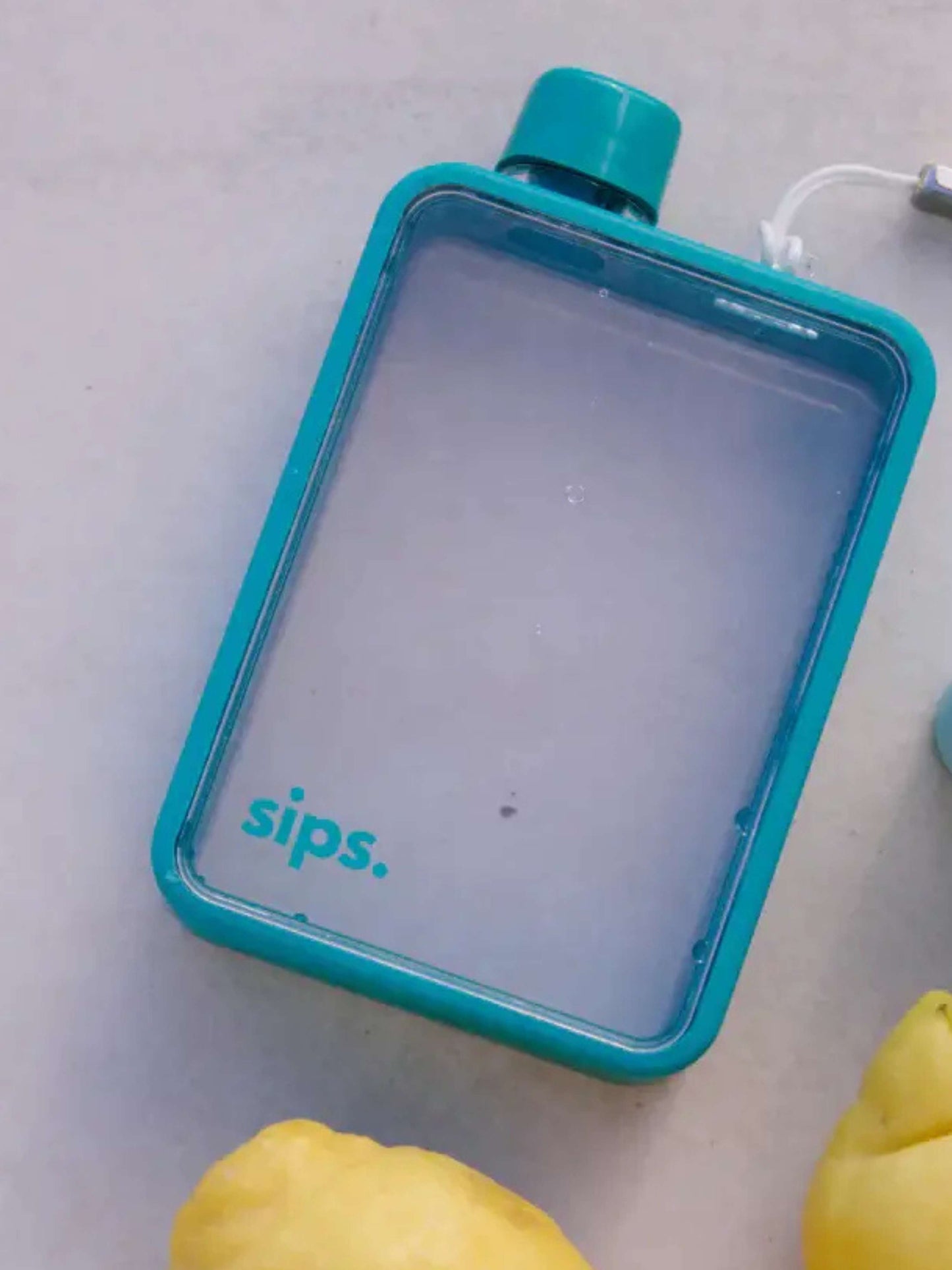 Teal Flat Water Bottle Flask