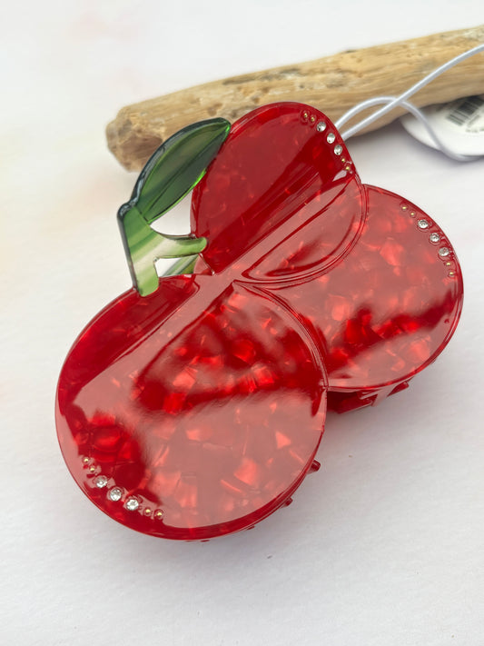 Sparkly Cherries Hair Claw