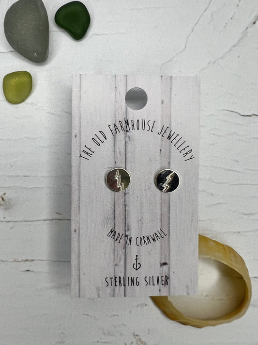 Stamped Mini Disc Sterling Silver Stud Earrings - Readymoney Beach Shop