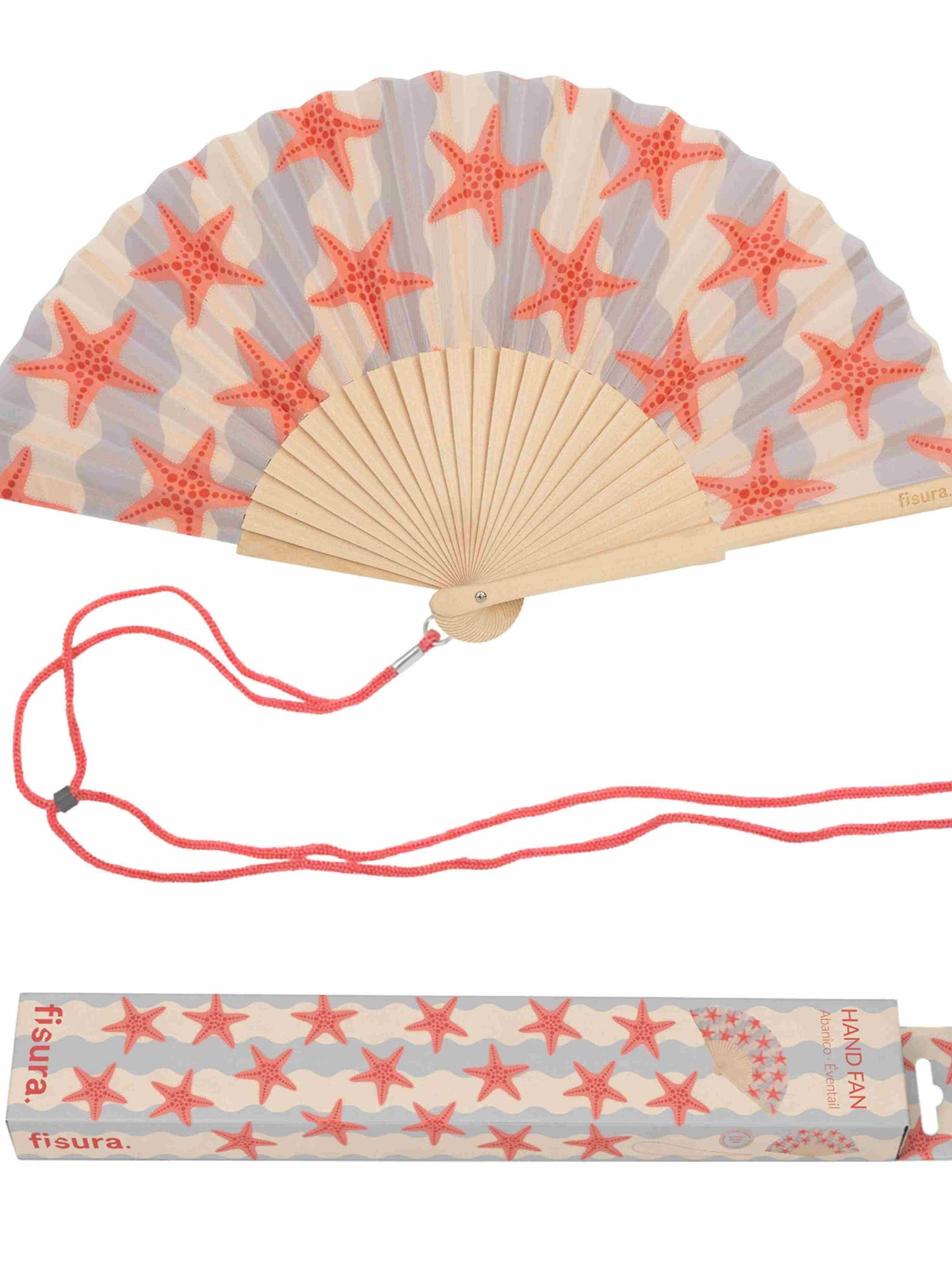 Starfish Folding Fabric Fan