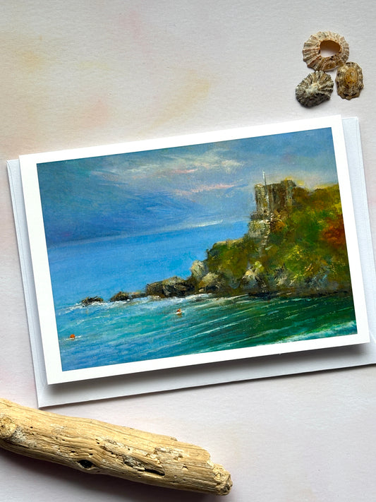 St Catherine's Castle Fowey Art Card