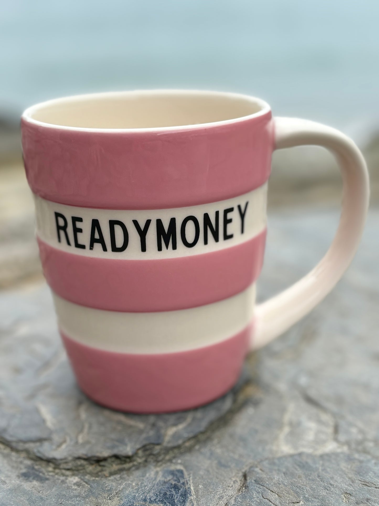 Pink & Pale Blue Limited Edition 12oz Readymoney Cornishware Mugs