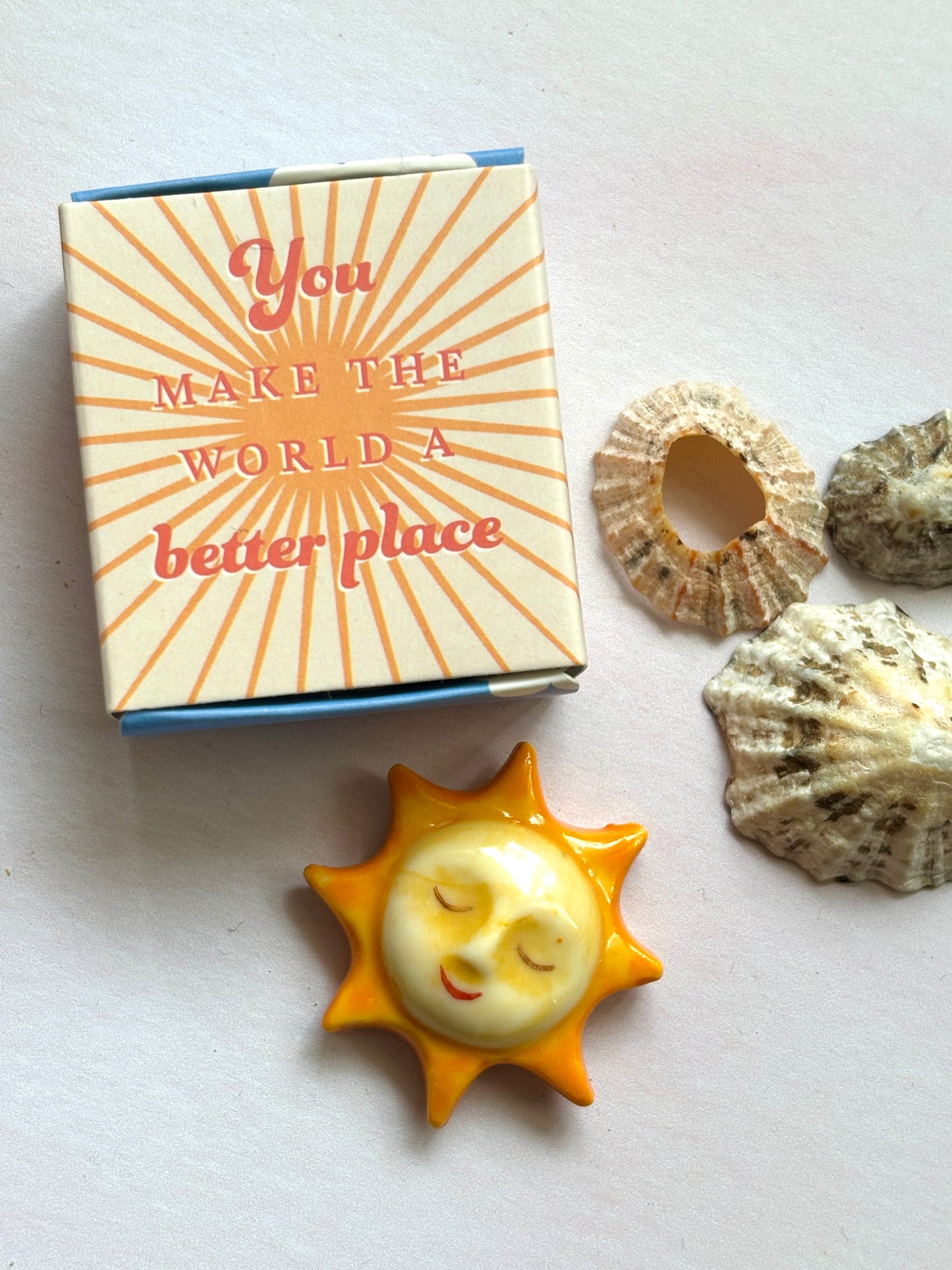 You Make The World A Better Place - Tiny Sunshine Matchbox Gift Token