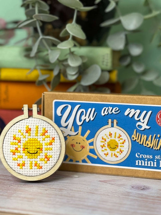 You are my Sunshine Mini Matchbox Cross Stitch Kit
