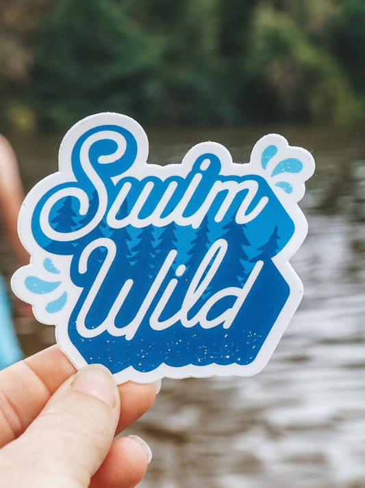 "Swim Wild" Adventure Vinyl Sticker