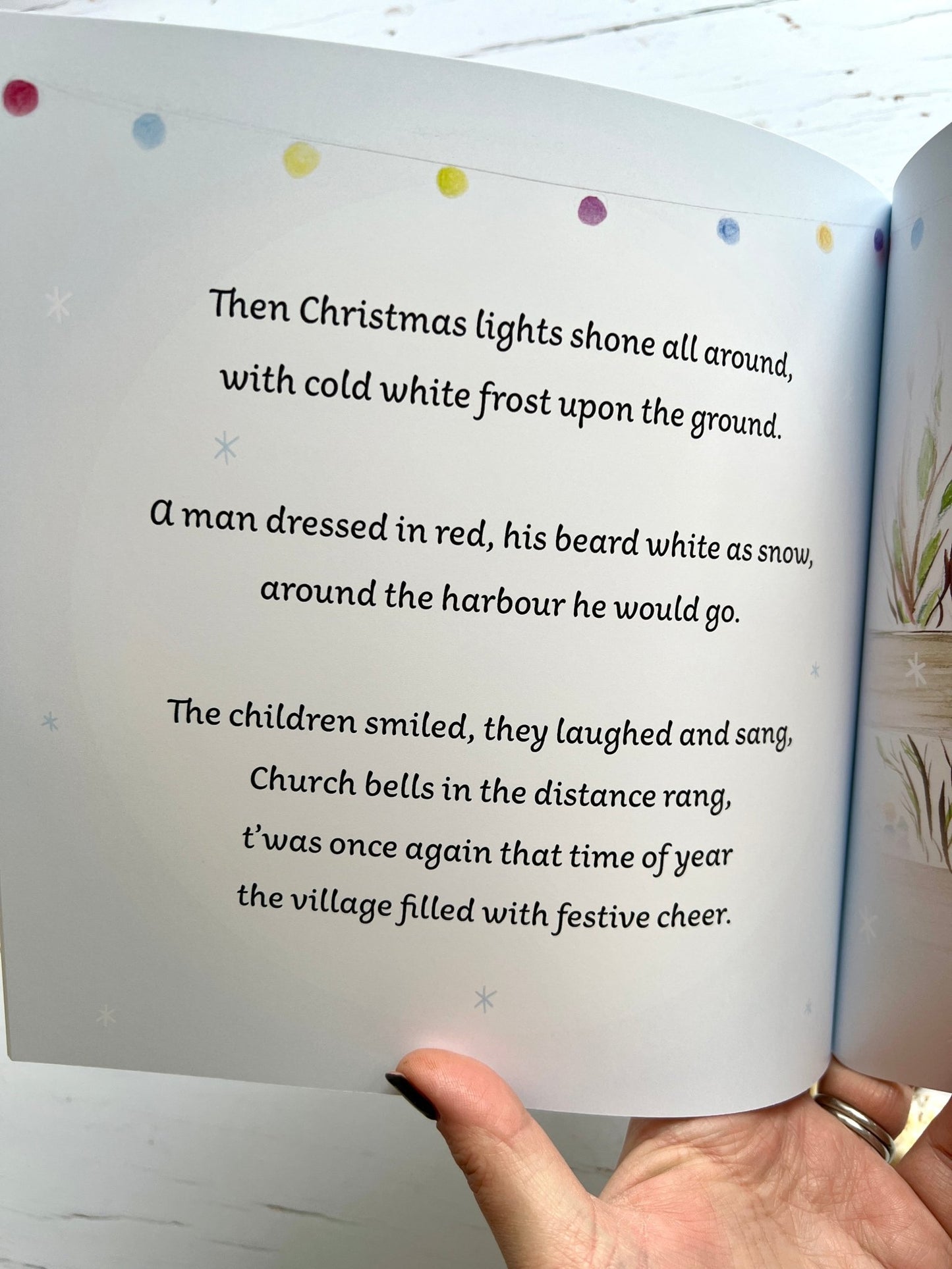 Charlestown Robin storybook page—festive coastal poem for kids, perfect for Christmas gifting and read-aloud moments