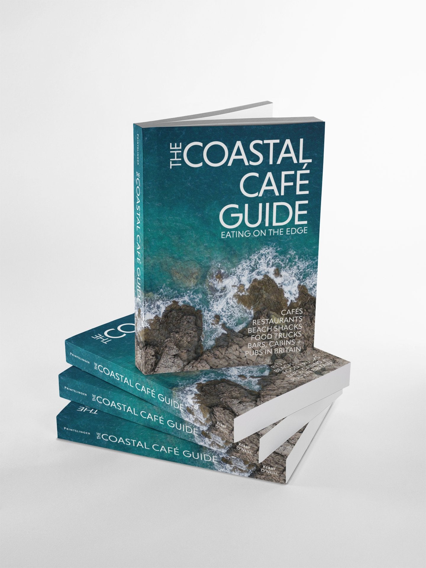 Coastal Café Guide 2024—British seaside food book featuring cafés, shacks, pubs, and scenic eats for travel enthusiasts