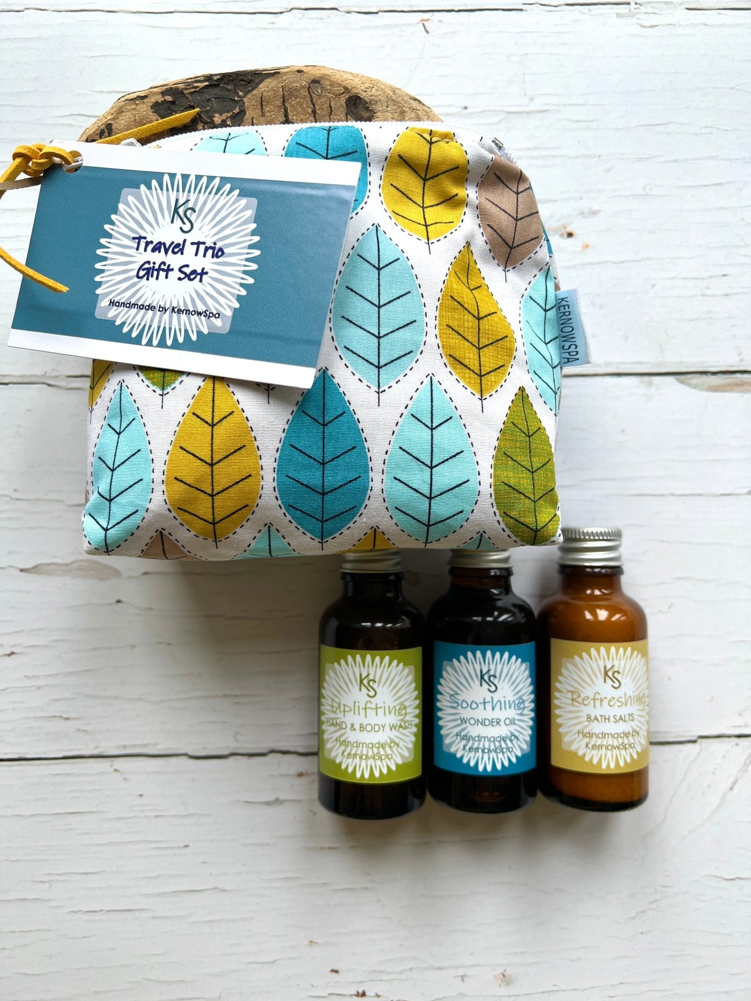 Travel Bodycare Trio Gift Set in Cotton Wash Bag - Readymoney Beach Shop