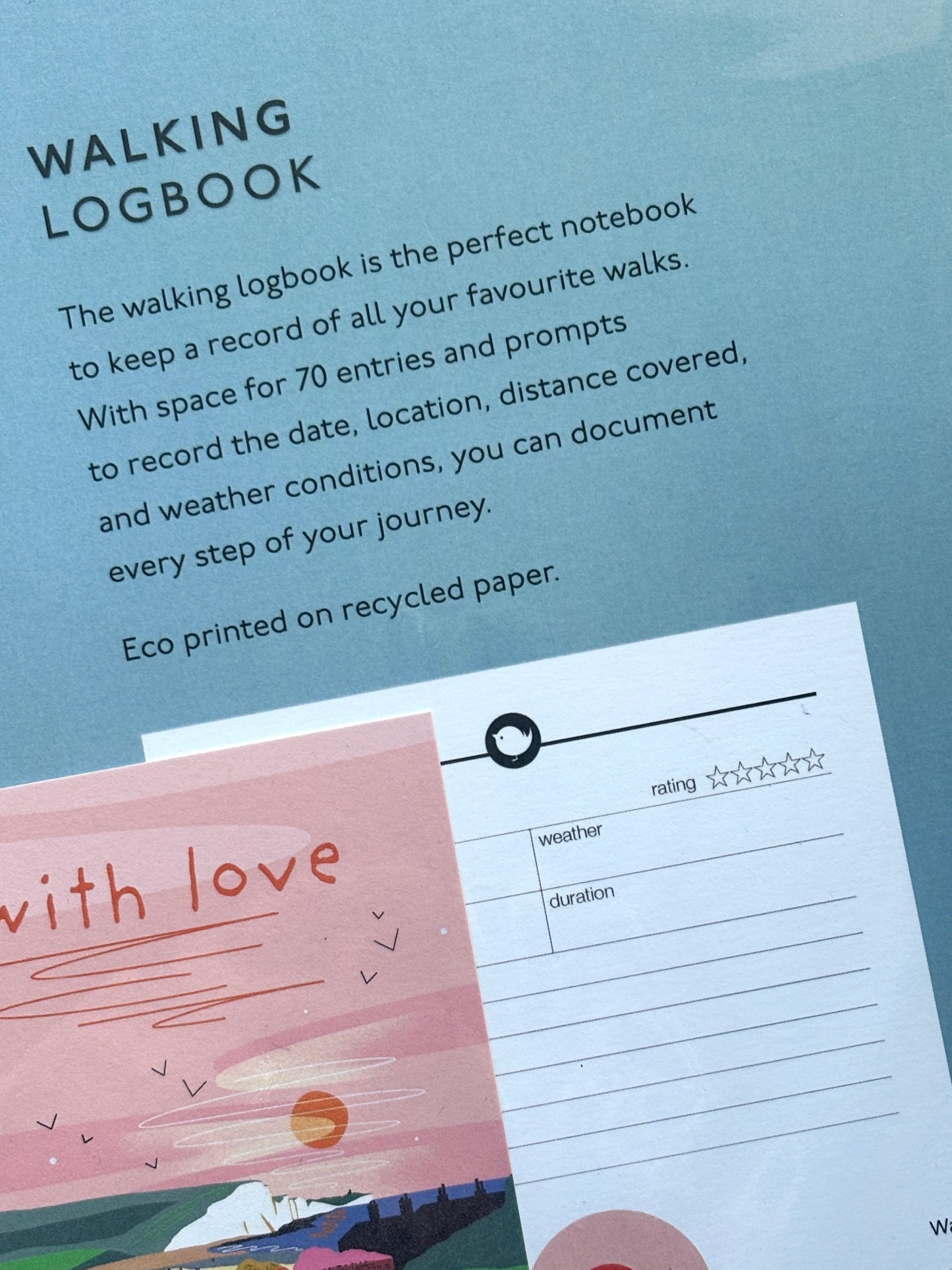 Walking Log Book Walk Diary Notebook Journal