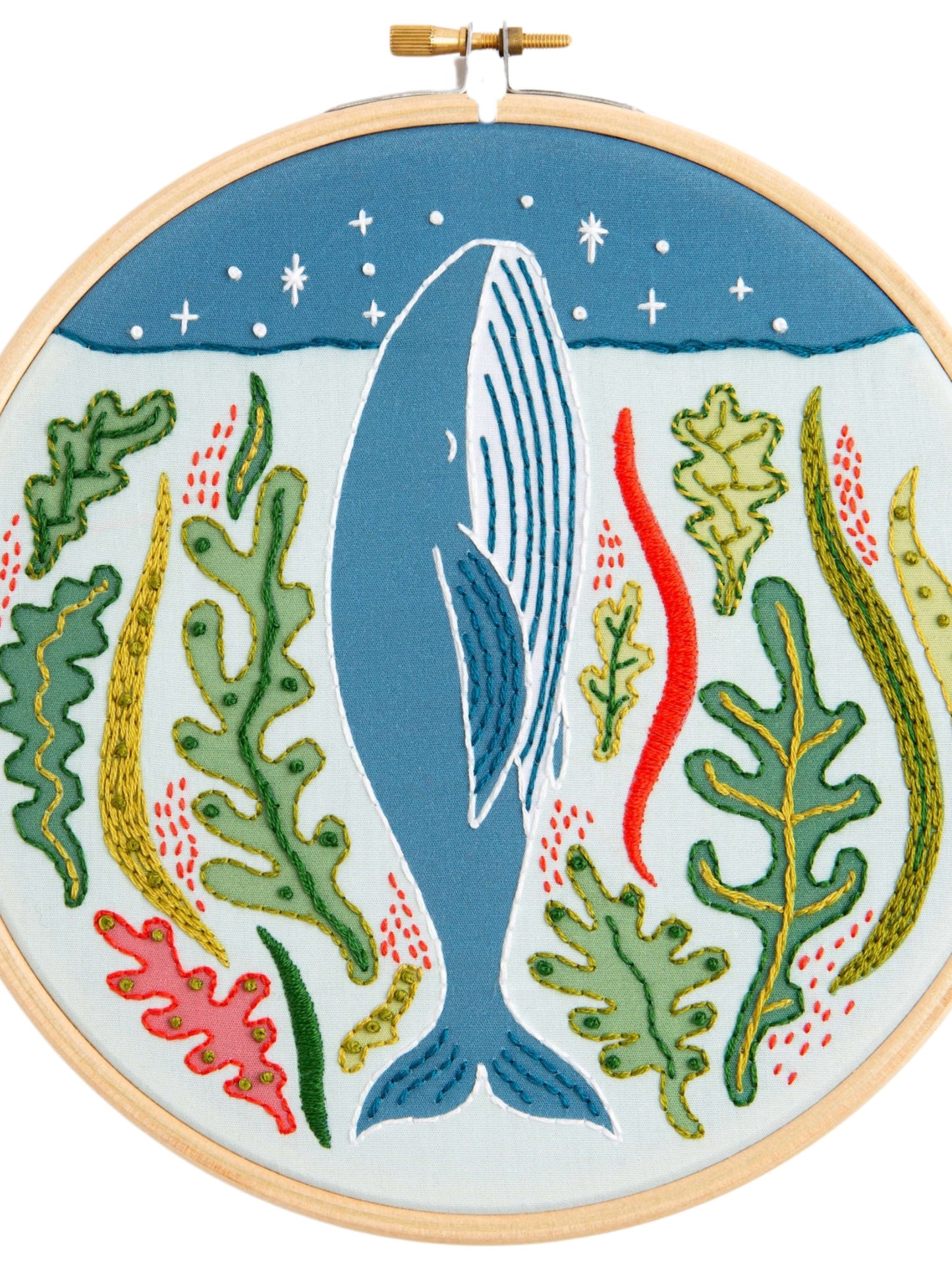 Stargazing Whale Embroidery Kit | Beginner Craft Kit