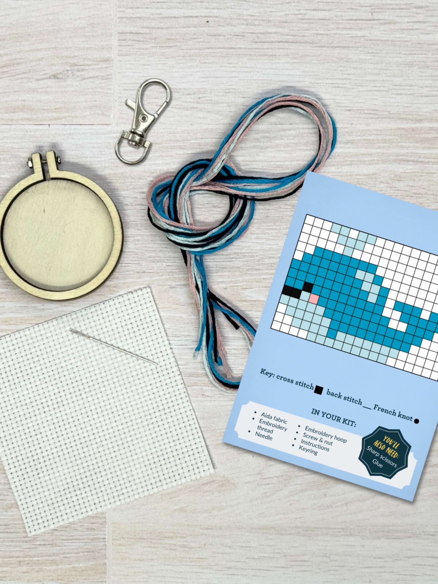 Whale Done! Mini Matchbox Cross Stitch Kit