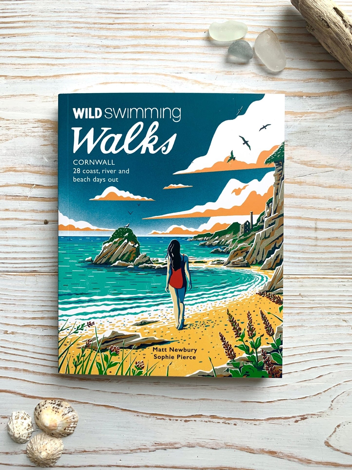 wild swimming walks Cornwall guidebook—28 scenic coast, river, and beach swim spots with maps and tips