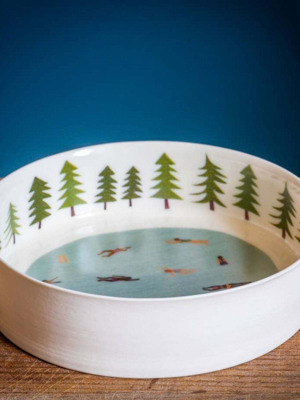 Wild Swimmers Handmade Fine Porcelain Bowl