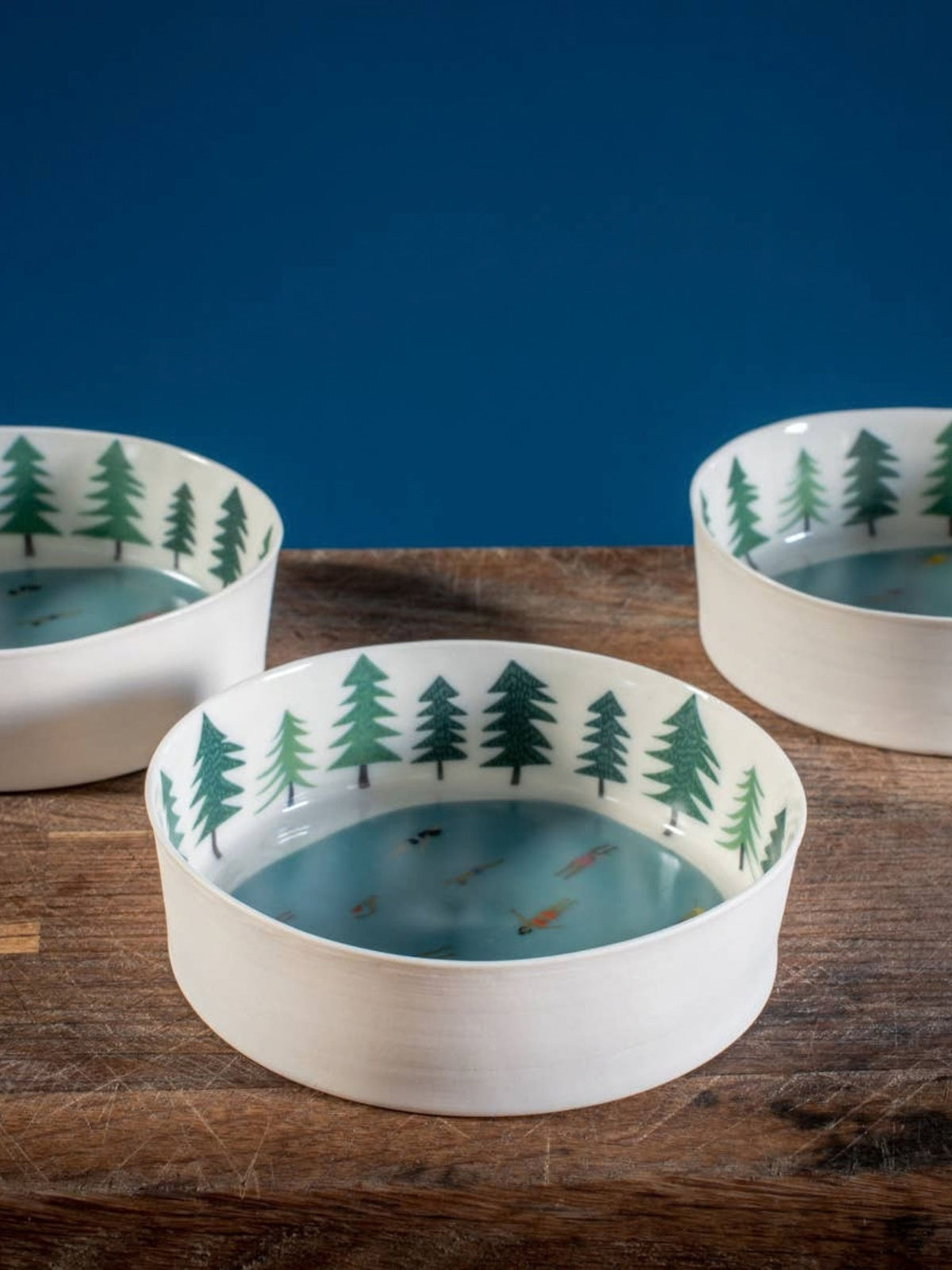 Wild Swimmers Handmade Fine Porcelain Bowl