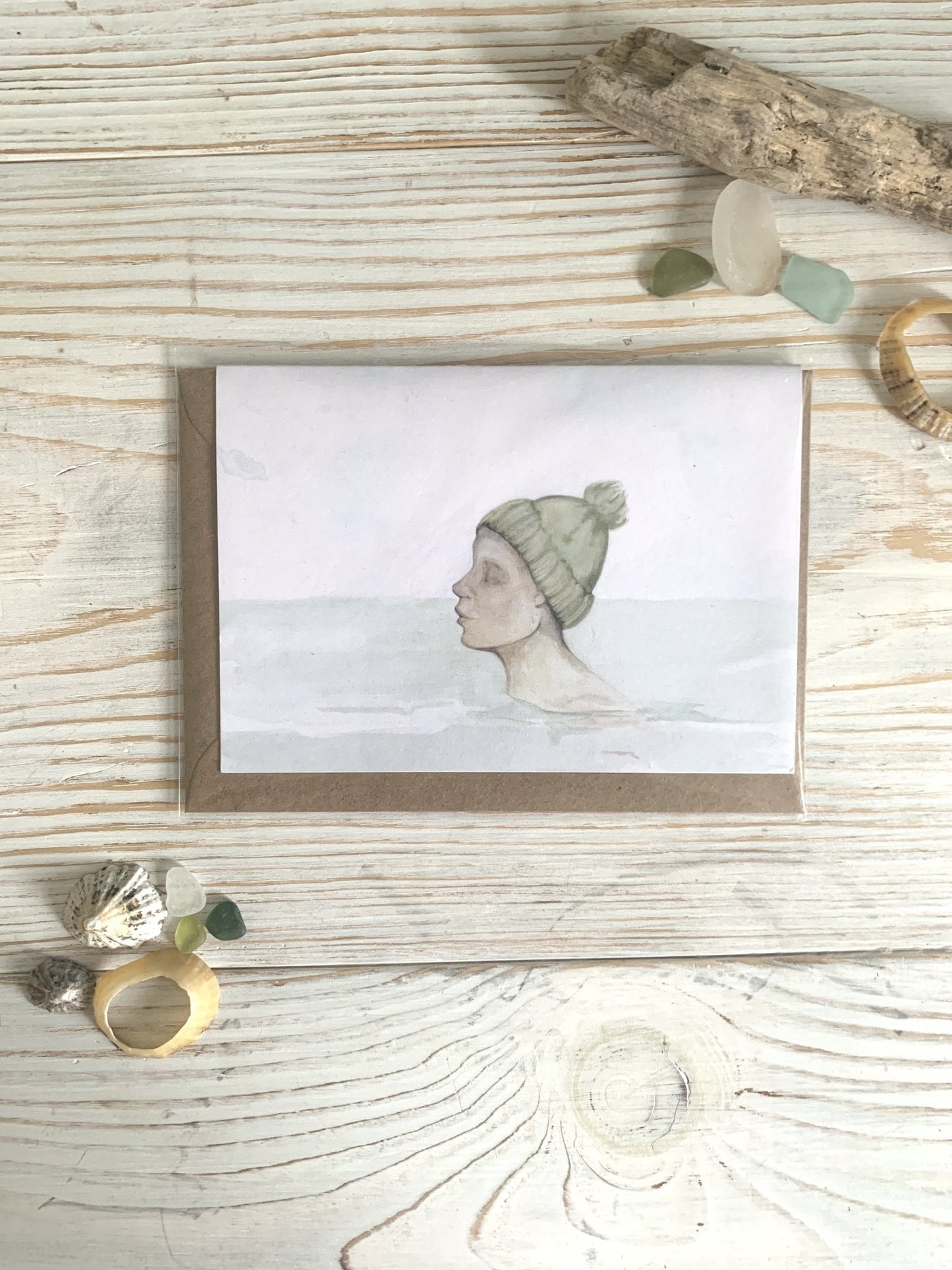 Winter Wild Swimmers Watercolour Cards - Readymoney Beach Shop