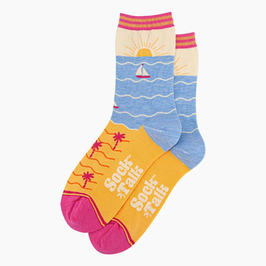 Beach Sunset Ladies Socks - Size 3-7