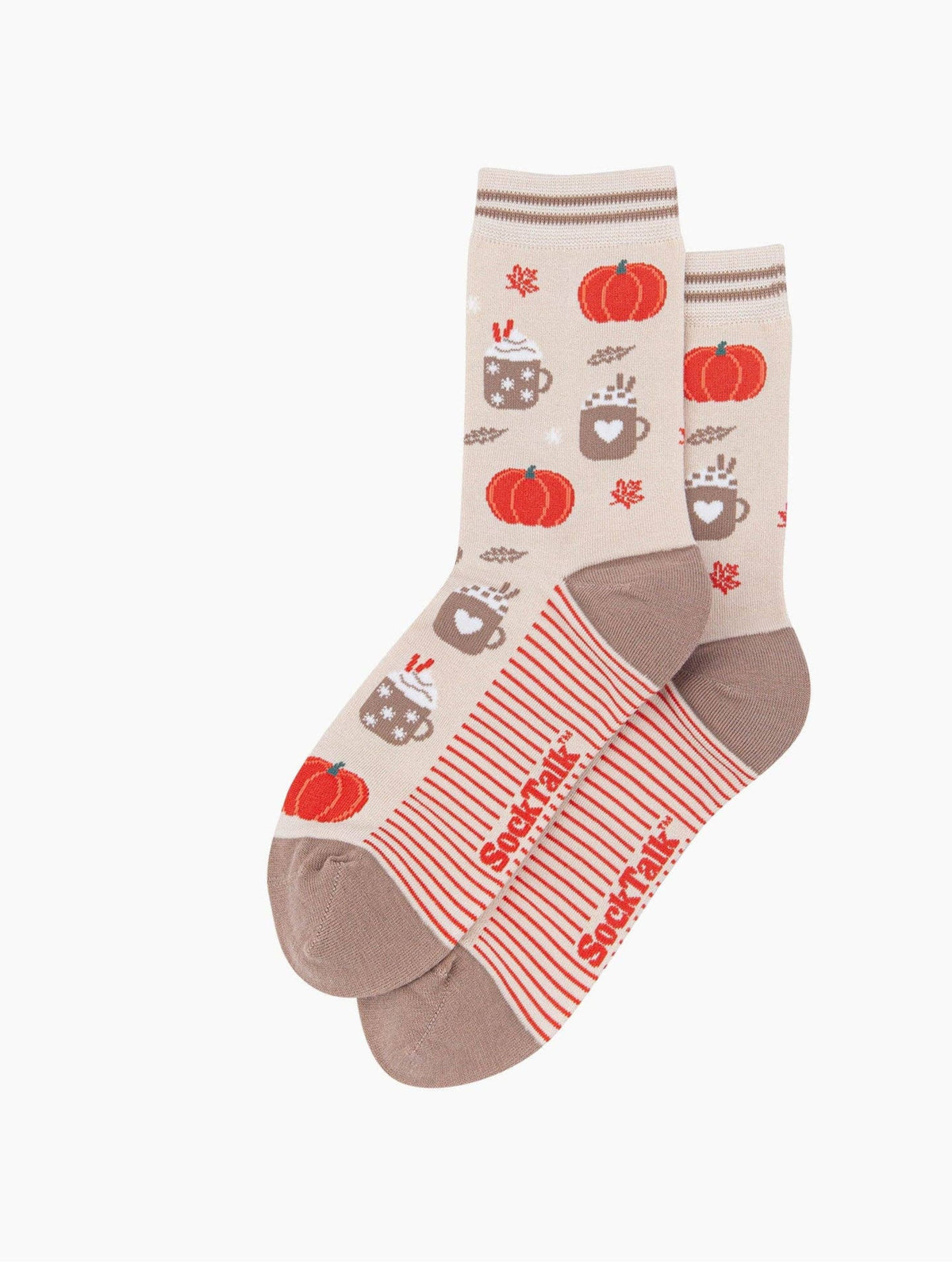 Pumpkin Spice Women's Bamboo Socks in Cream