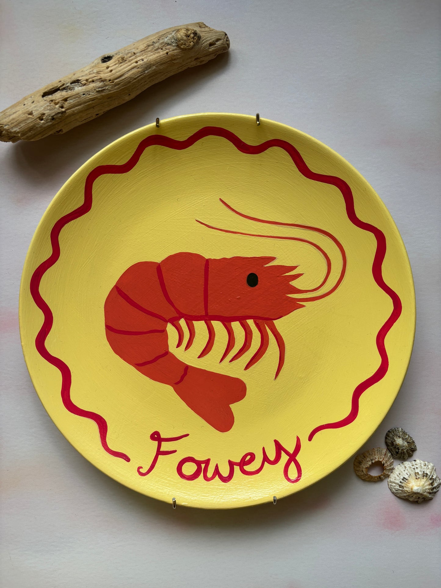 Handpainted Colourful Fowey Sealife Plates