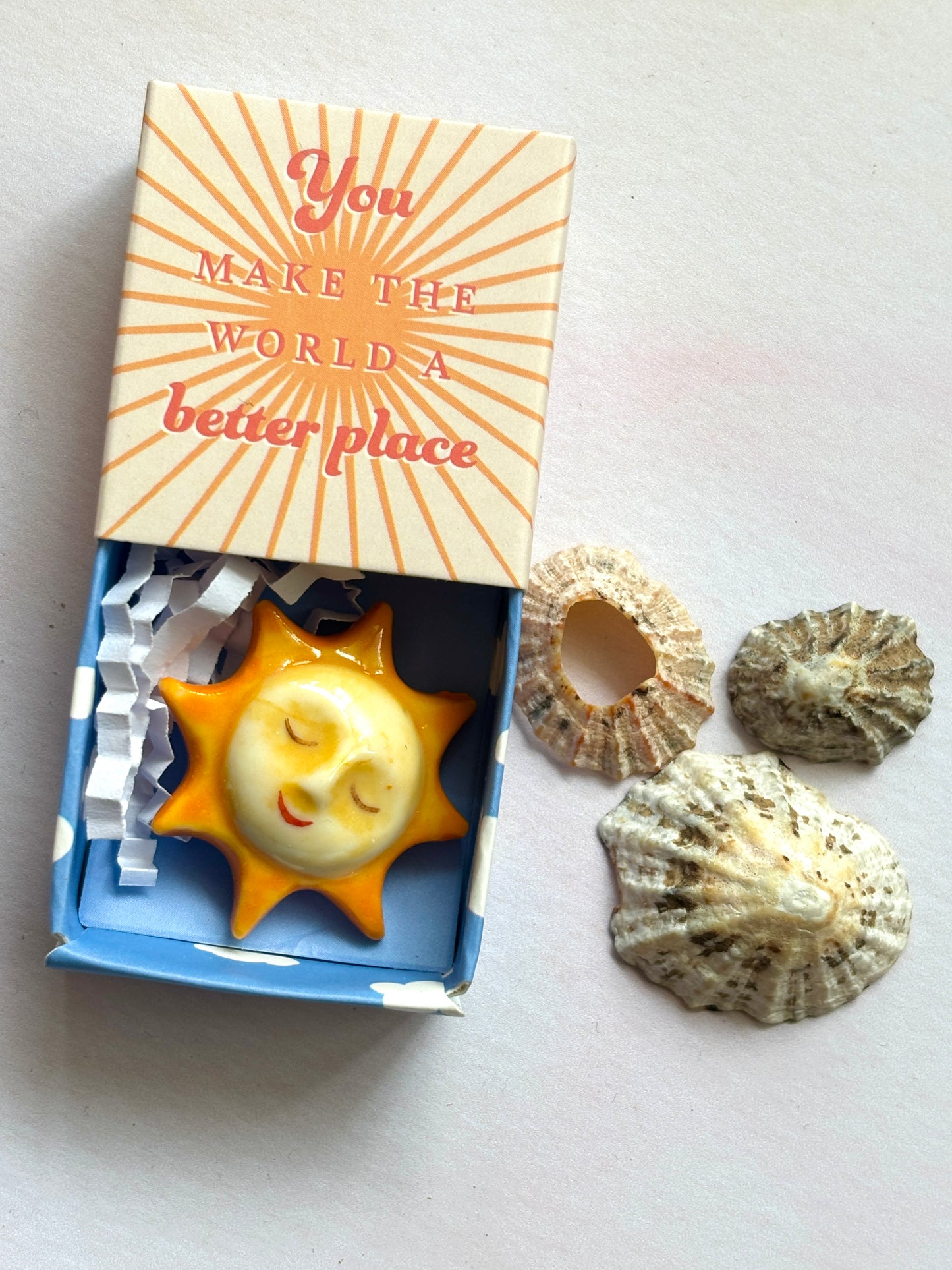 You Make The World A Better Place - Tiny Sunshine Matchbox Gift Token