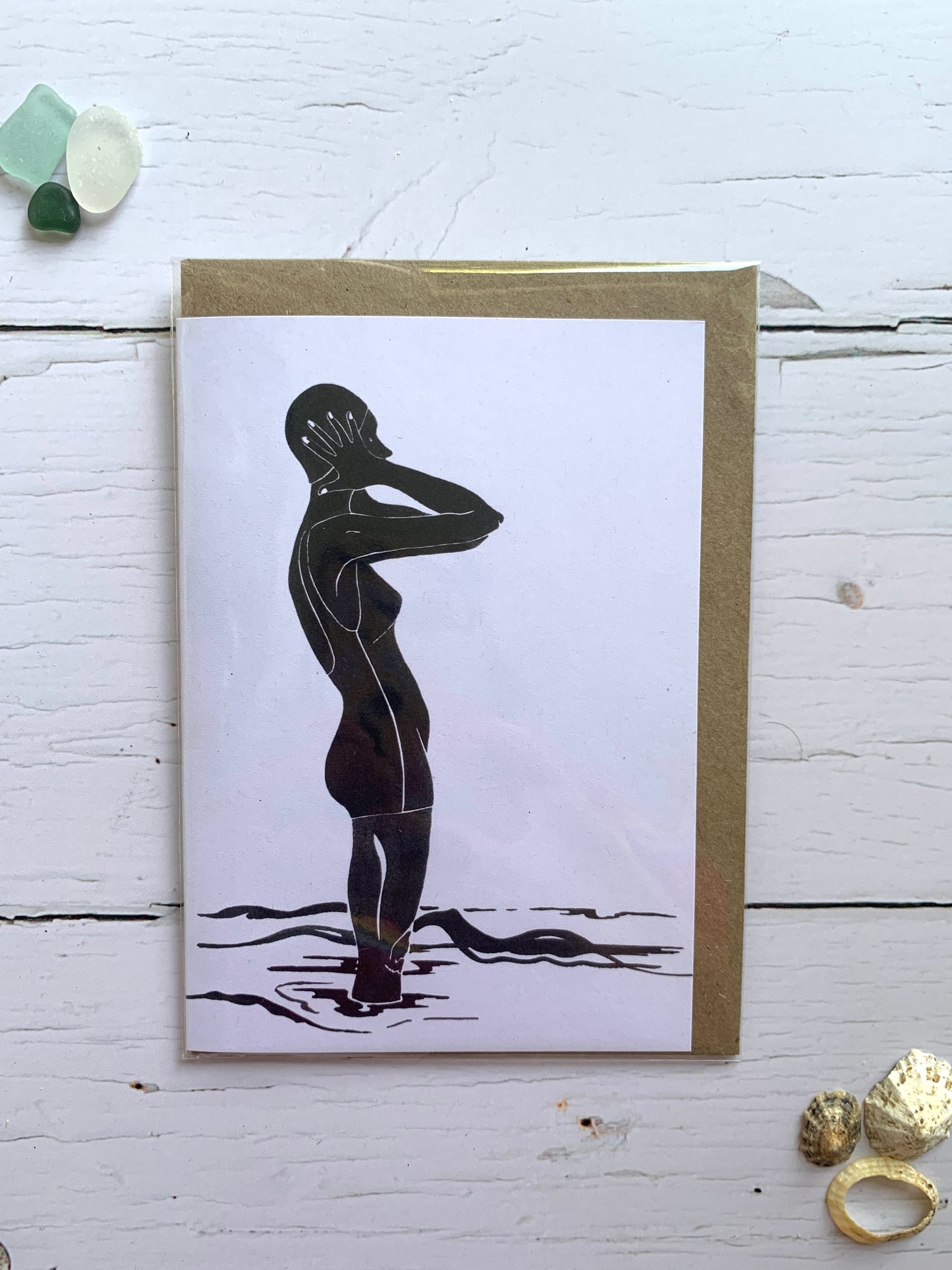 wild swimmer card silhouette
