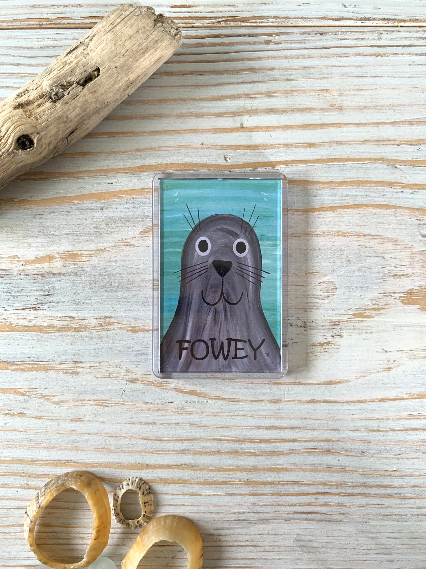 Fridge magnet depicting seal