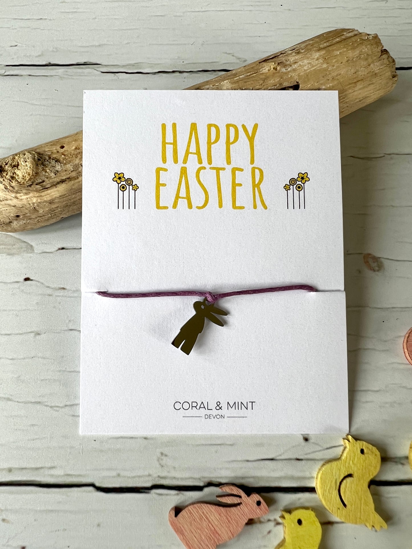 Hoppy Easter String Bracelet Bangle Anklet with Bunny/Rabbit Charm