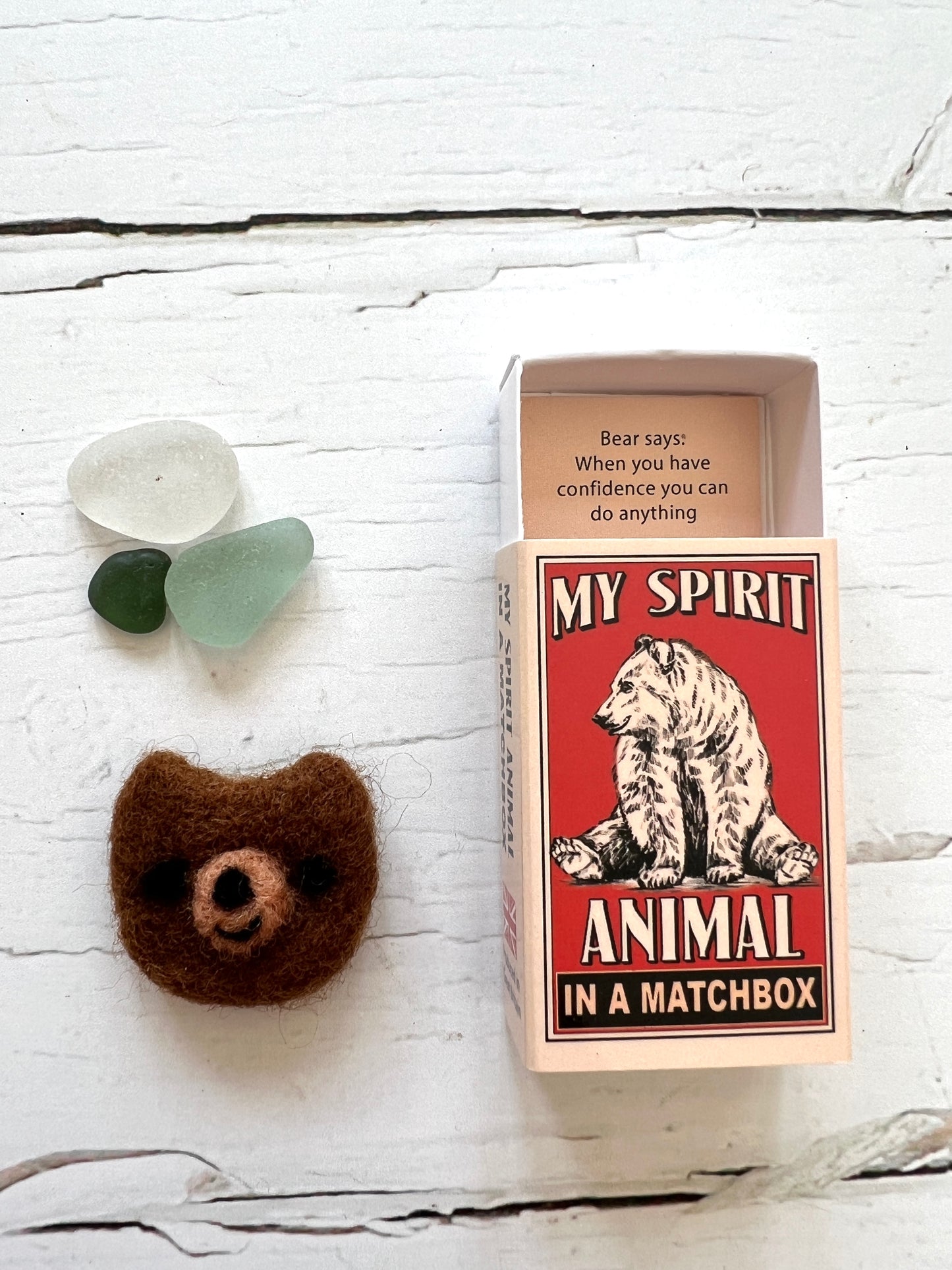 Mini matchbox gifts, spirit animal bear