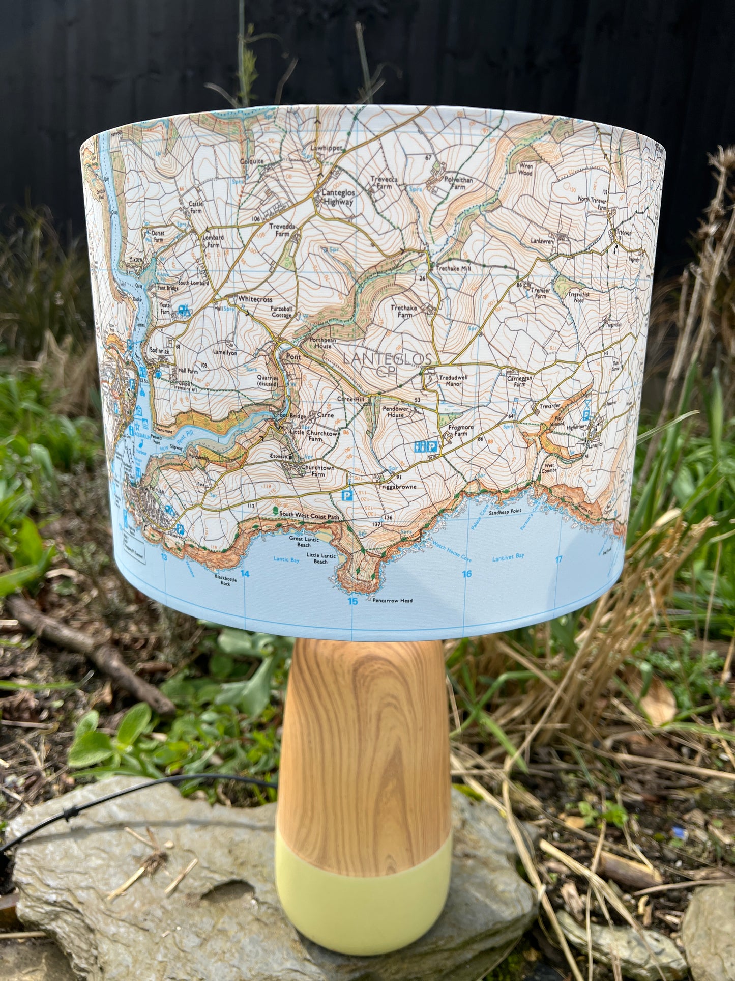 Fowey Map Lampshades