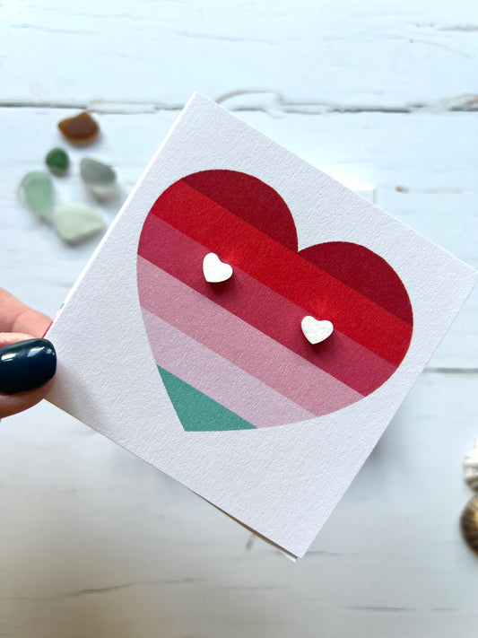 Love Heart Earrings Gift Card Set
