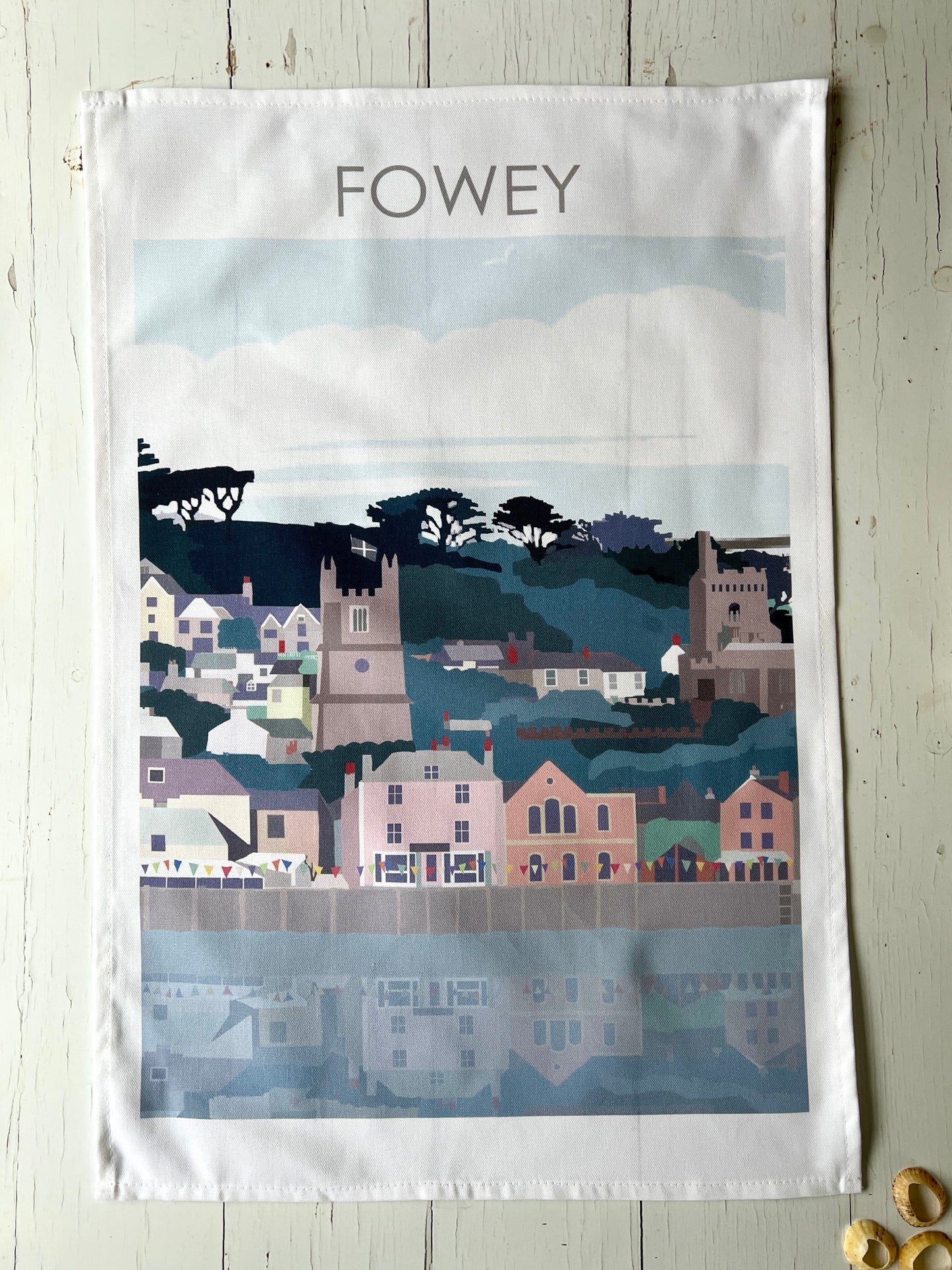 Readymoney Cove & Fowey Illustrated Tea Towels