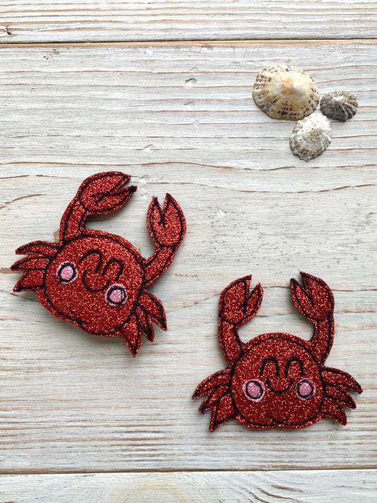 sparkly cornish crab badge or magnet