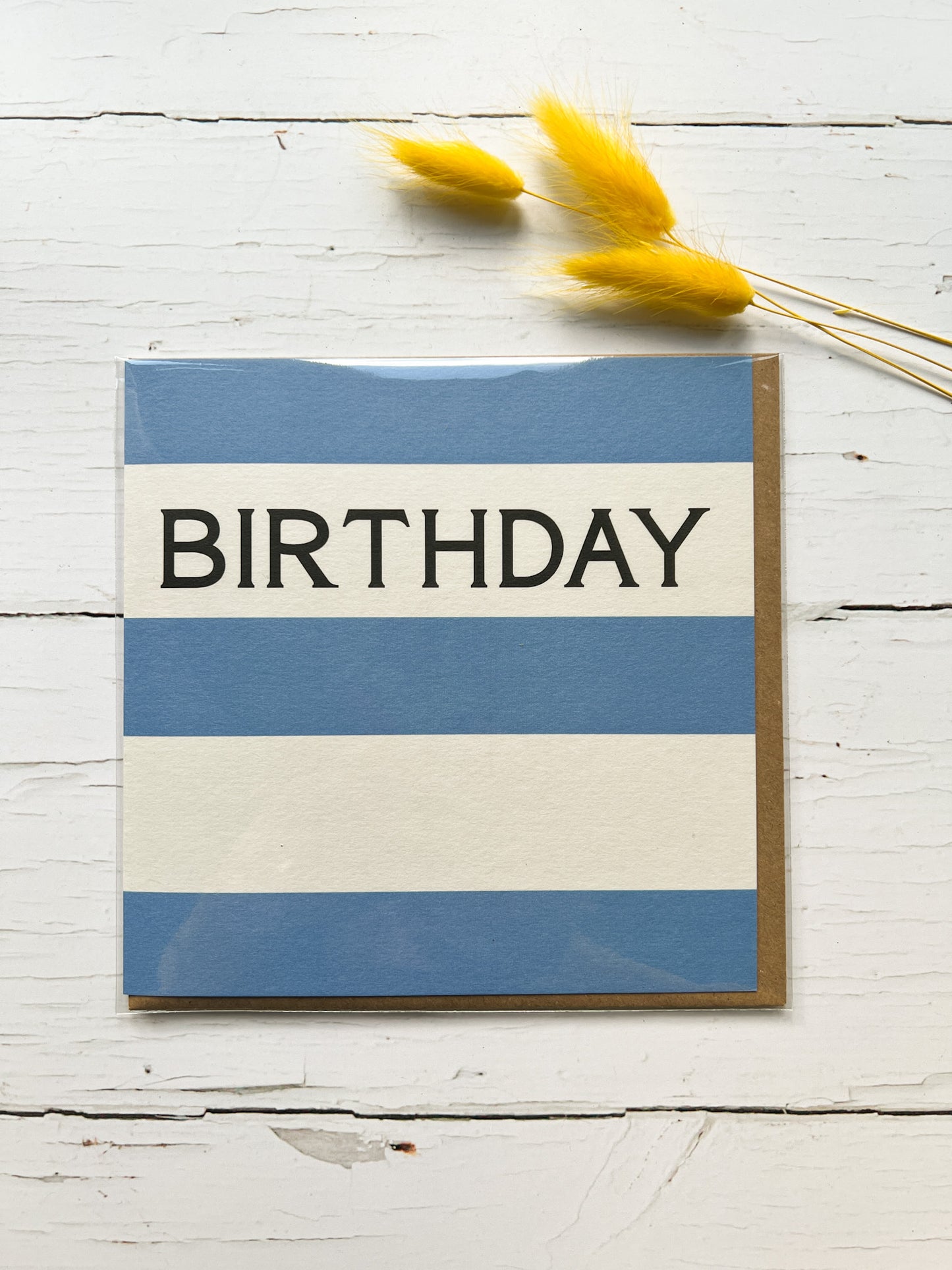 Cornish stripes birthday card