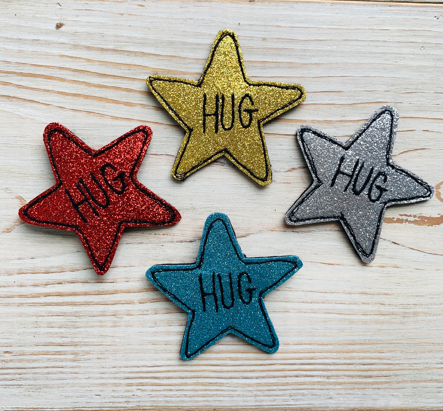 sparkly hug badge or magnet