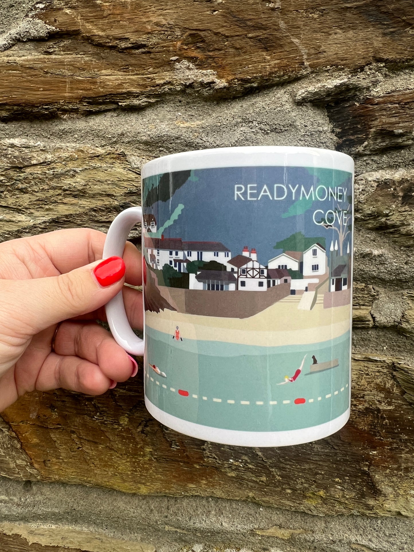 Readymoney Cove & Fowey Illustrated Mugs
